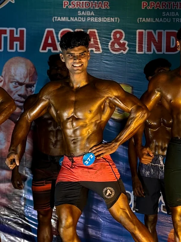 Ramkumar B.E. on State Bodybuilding Competition Stage